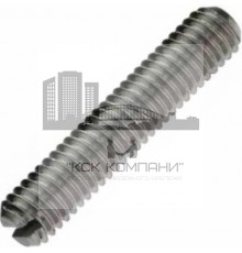 Винт установочный с прямым шлицем и плоским концом DIN 551 A2, M6x20