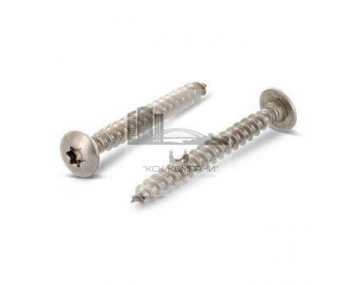 Art. 9083 A2 6X20 TX30 Шуруп самонарезающий с увеличенной низкой полукруглой головой и полной резьбой, шлиц TORX для дерева и дверных петель