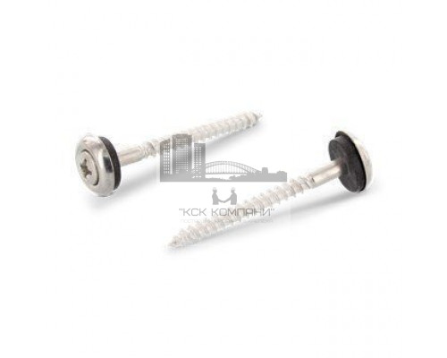 Art. 9067 A2 4,5X30 Z Шуруп по дереву с полупотайной головой с незакрепленной EPDM-шайбой (15 мм), шлиц PZ