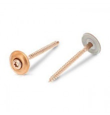Art. 9288 A2-Cu 4,5X35 TX25 Шуруп по дереву с полупотайной головой с закрепленной EPDM-шайбой (20 мм), шлиц TX
