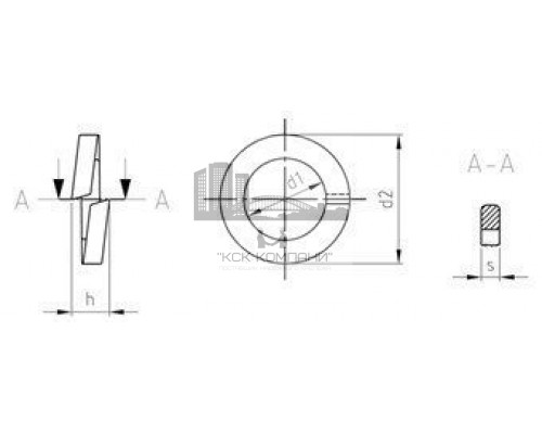 DIN 7980 A4 5 Шайба пружинная гровер для винтов с цилиндрической головкой нержавеющая