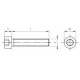 DIN 912 A4-80 M 8X14 Винт с внутренним шестигранником, цилиндрической головой и неполной резьбой нержавеющий