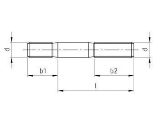 DIN 835 A4 M 6X55 Шпилька резьбовая с ввинчиваемым концом ~2d нержавеющая