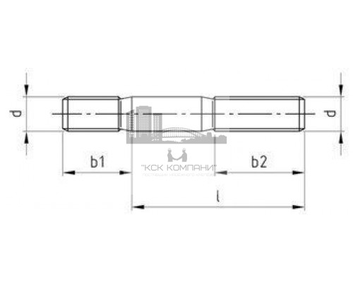 DIN 835 A4 M 20X120 Шпилька резьбовая с ввинчиваемым концом ~2d нержавеющая