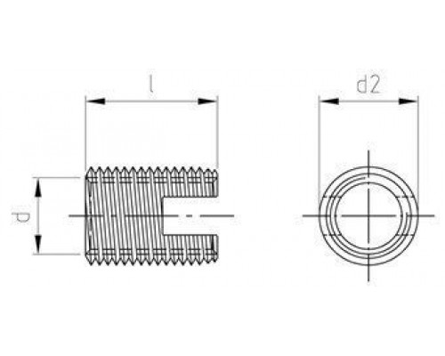 Art. 9058 AISI 303 М10 Гайка нержавеющая самонарезающая резьбовая вставка