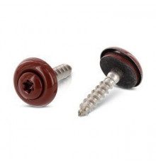Art. 9087 A2 4,5X45 TX20 - RAL 3009 Шуруп c полупотайной головкой и двухсоставной шайбой, со свободной EPDM прокладкой и звездообразным шлицем TX (TORX) нержаве