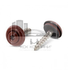 Art. 9087 A2 4,5X60 TX20 - RAL 3009 Шуруп c полупотайной головкой и двухсоставной шайбой, со свободной EPDM прокладкой и звездообразным шлицем TX (TORX) нержаве