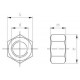 Гайка М12 A/F 19 DIN 934 A2-80 нержавеющая, шестигранная с крупной резьбой
