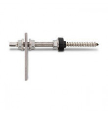 Art. 9082 A2 M 12X250 A/F 9 собранный Винт-шуруп нержавеющий с переходной пластиной, гайками по DIN 6923 с EPDM-прокладкой (резьбовой нагель)