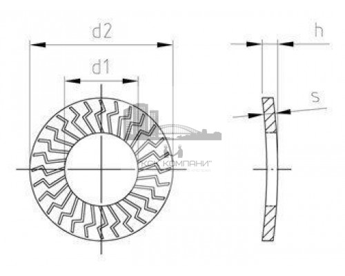 Art. 9217 A4 M 20 Шайбы конические Z-образные типа M пружинные