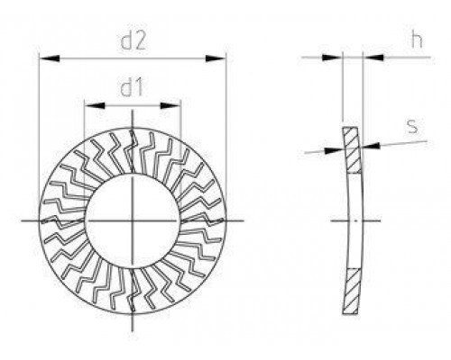 Art. 9217 A2 M 10 Шайбы конические Z-образные типа M пружинные