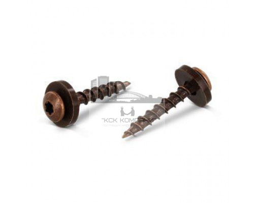 Art. 9066 A2 C 3,9X22 TX15 Саморез коричневый для подоконников c крупной резьбой, шлиц TX