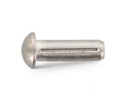 DIN 1476 A2 8X10 Штифт с полукруглой головой, насечкой по всей длине с трех сторон и фаской нержавеющий