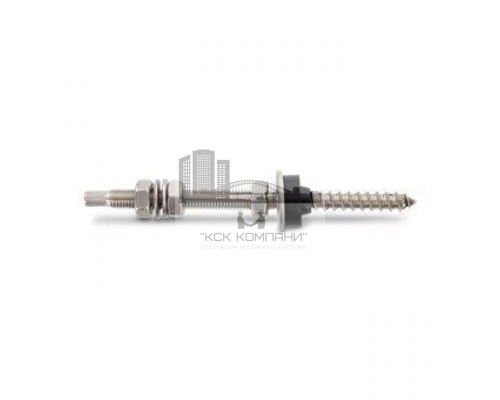 Art. 9082 A2 M 8X180 Винт-шуруп нержавеющий с шайбами по DIN 125+DIN 9021, гайками по DIN 934 и EPDM-прокладкой