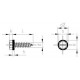 DIN 7976 A2 C 4,8X16 SZ, polyamide-washer 10 мм Саморез с шестигранной головкой и полиамидной прокладкой (10 мм)