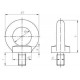M36 ISO 3266 A4 Рым-болт нержавеющий литой, общего назначения
