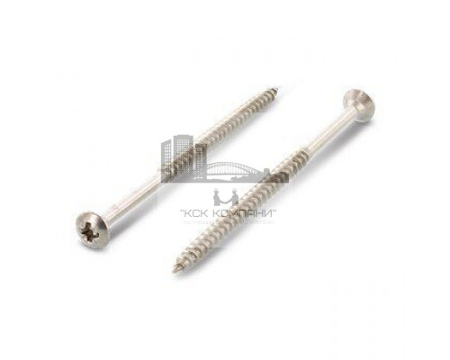 Art. 9049 A2 6,0X140/70 Z Саморез универсальный с полупотайной приподнятой головой и шлицем PZ нержавеющий