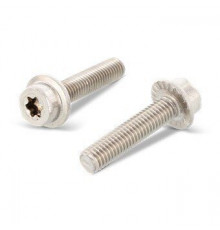 Art. 14579 A2 M 8X20/20 TX40 Винт нержавеющий с цилиндрической головой, с фланцем и насечками под шляпкой, с звездообразныv шлицем TX (Torx)
