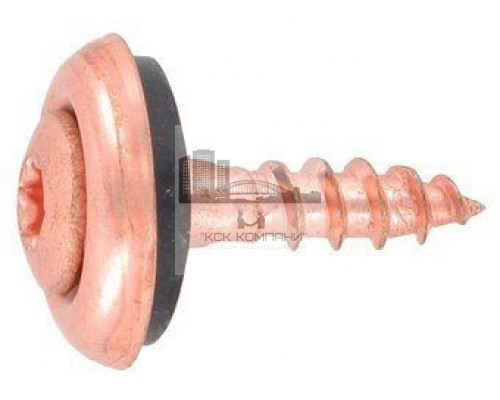 Art. 9167 A2-Cu 4,5X50 Z Шуруп по дереву с полупотайной головой с незакрепленной EPDM-шайбой (15 мм), шлиц PZ  купить в Москве