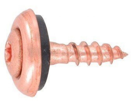 Art. 9167 A2-Cu 4,5X90 Z Шуруп по дереву с полупотайной головой с незакрепленной EPDM-шайбой (15 мм), шлиц PZ
