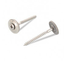 Art. 9168 A2 4,5X30 Z Шуруп по дереву с полупотайной головой с закрепленной EPDM-шайбой (20 мм), шлиц PZ