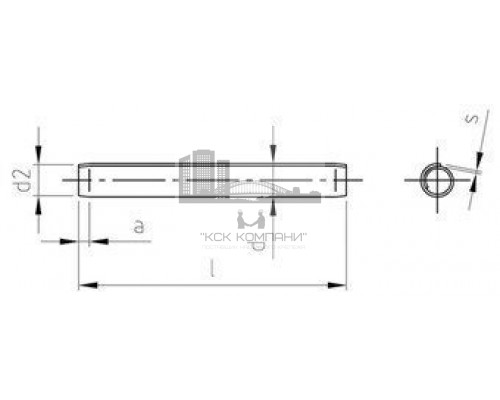 ISO 8750 AISI 301 2X8 Штифт спиральный с двумя фасками цилиндрический нержавеющий