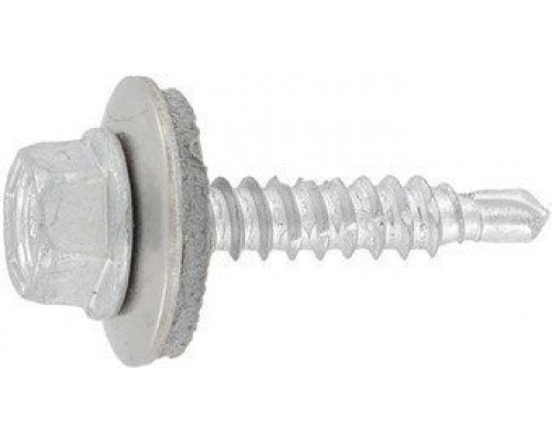 Art. 9504 A2/CV 5,5X25 Винт биметаллический самонарезающий сверлоконечный с уплотнительной шайбой 16 мм (сверл. способность 2 мм)