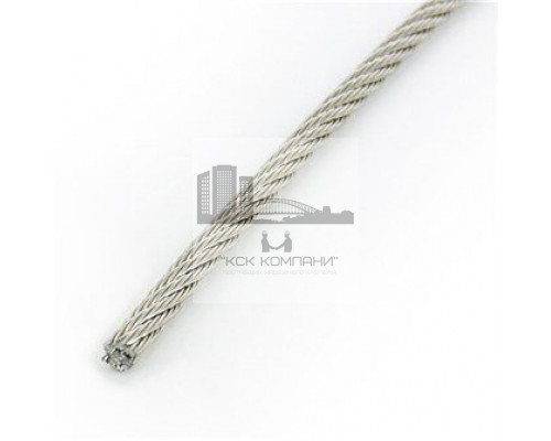 DIN 3060 A4 1,5 мм Канат гибкий для фалов с плетением 7х19 нержавеющий