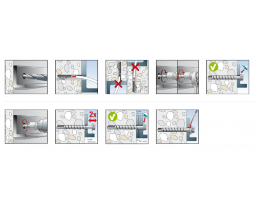 FBS II 10x80 25/15/- SK A4 Высокоэффективный шуруп fischer с потайной головой по бетону для максимально простого монтажа
