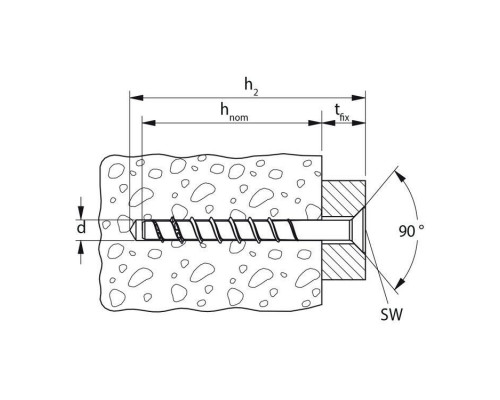 FBS II 10x65 10/-/- SK A4 Высокоэффективный шуруп fischer с потайной головой по бетону для максимально простого монтажа