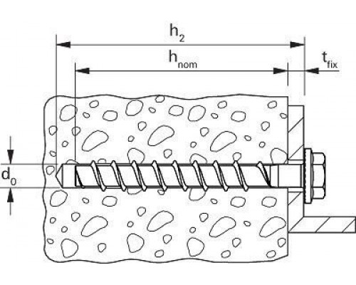 FBS II 10x60 5/-/- US A4 Высокоэффективный шуруп fischer с пресс-шайбой и шестигранной головой по бетону для максимально простого монтажа