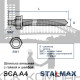 Анкерная шпилька STALMAX SCA A4 с гайкой и шайбой нержавеющая, М12х120 мм