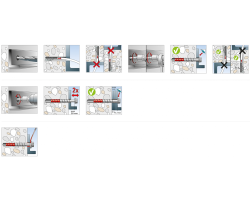 FBS II 10x70 15/5/- US A4 Высокоэффективный шуруп fischer с пресс-шайбой и шестигранной головой по бетону для максимально простого монтажа