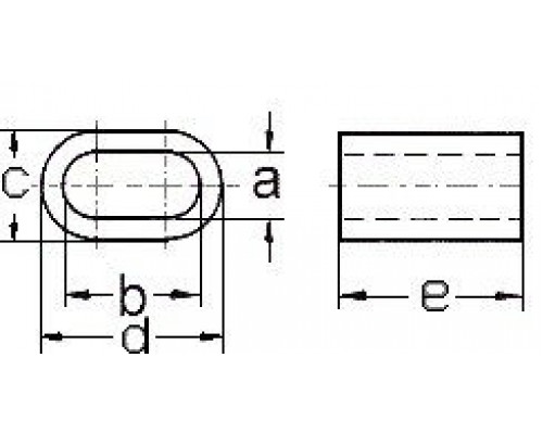 D5 DIN 3093 Зажим-втулка для тросов