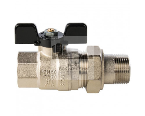 Кран шаровой полнопроходной ВР/НР 3/4 американка, ручка бабочка