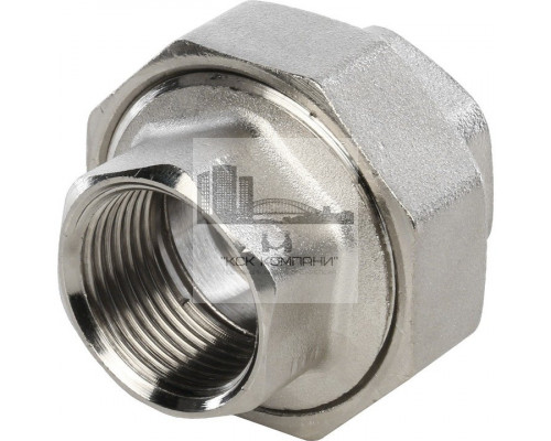 Разъемное соединение внутренняя / внутренняя 3/4 (американка) с конусным присоединением, никелированное