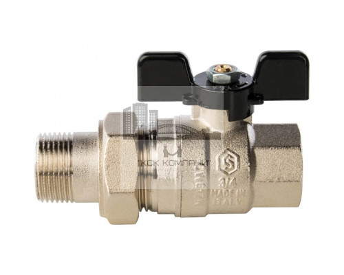 Кран шаровой полнопроходной ВР/НР 3/4 американка, ручка бабочка