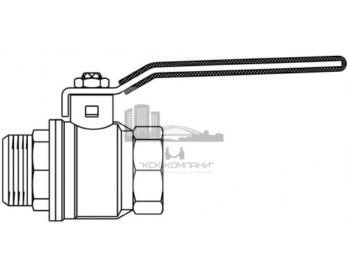 Кран шаровый 1 1/4 НВ маховик из алюминия