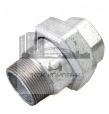 Американка 1/2" г/ш с плоской прокладкой оцинкованный