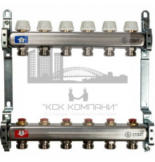 Коллектор из нержавеющей стали без расходомеров на 6 контуров SMS 0922 000006 