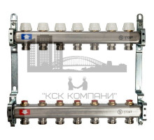 Коллектор из нержавеющей стали без расходомеров на 7 контуров SMS 0922 000007 