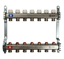 Коллектор из нержавеющей стали без расходомеров на 7 контуров SMS 0922 000007 