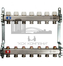 Коллектор из нержавеющей стали без расходомеров на 7 контуров SMS 0922 000007 