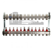 Коллектор из нержавеющей стали с расходомерами на 12 контуров SMS 0917 000012 