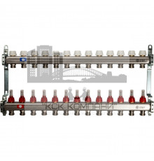 Коллектор из нержавеющей стали с расходомерами на 13 контуров SMS 0917 000013 
