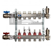 Коллектор из нержавеющей стали с расходомерами на 5 контура SMS 0917 000005 