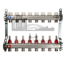Коллектор из нержавеющей стали с расходомерами на 8 контуров SMS 0917 000008 