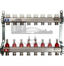 Коллектор из нержавеющей стали с расходомерами на 8 контуров SMS 0917 000008 