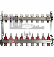 Коллектор из нержавеющей стали с расходомерами на 9 контуров SMS 0917 000009 