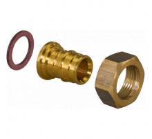 Переходник 1023017 Q&E с накидной гайкой латунь 25x3/4" НГ (Упонор)